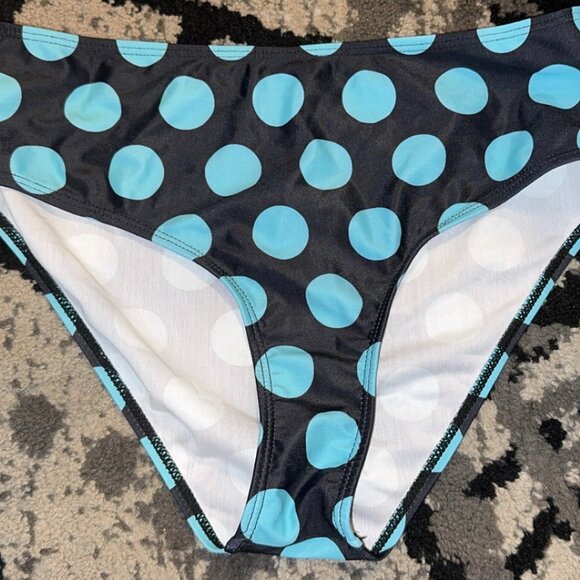Turquoise blue 2 piece tikini swimsuit set - Picture 2 of 7